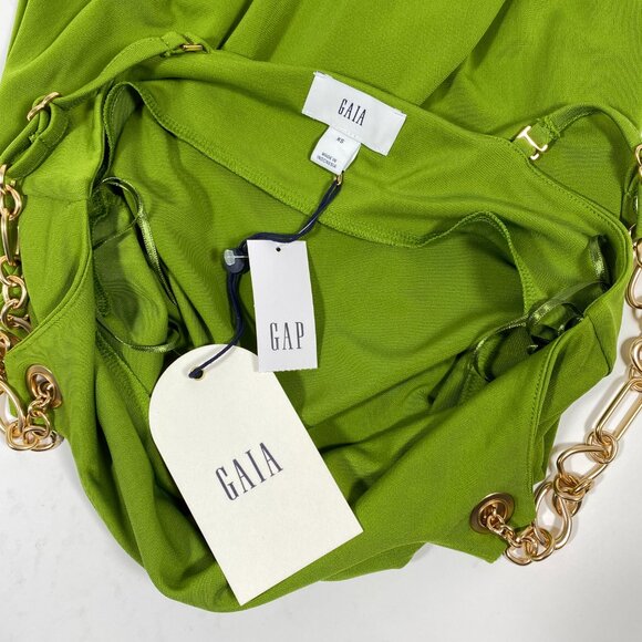GAP x CULT GAIA Green Jersey Chain Mini Dress - Picture 7 of 7